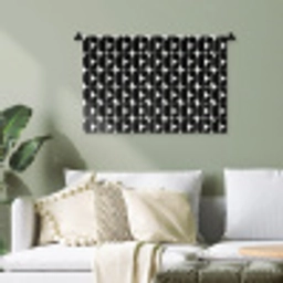 Modern - Geometrisch - Zwart Wandkleed katoen klein 269 -sfeer7