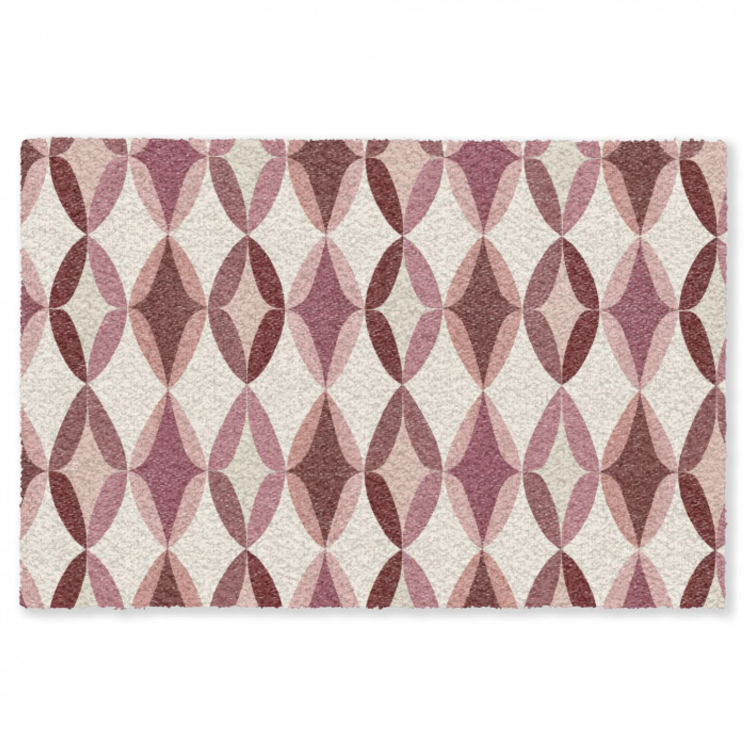 Ovaal - Textuur - Roze Vloerkleed Rechthoek klein 1091 -3d