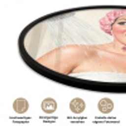 Vrouw - Douche - Roze Fotolijst rond zonder passe partout klein -closeup_DE
