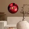 Rood - Appels - Fruit Wandcirkel plexiglas klein -sfeer1
