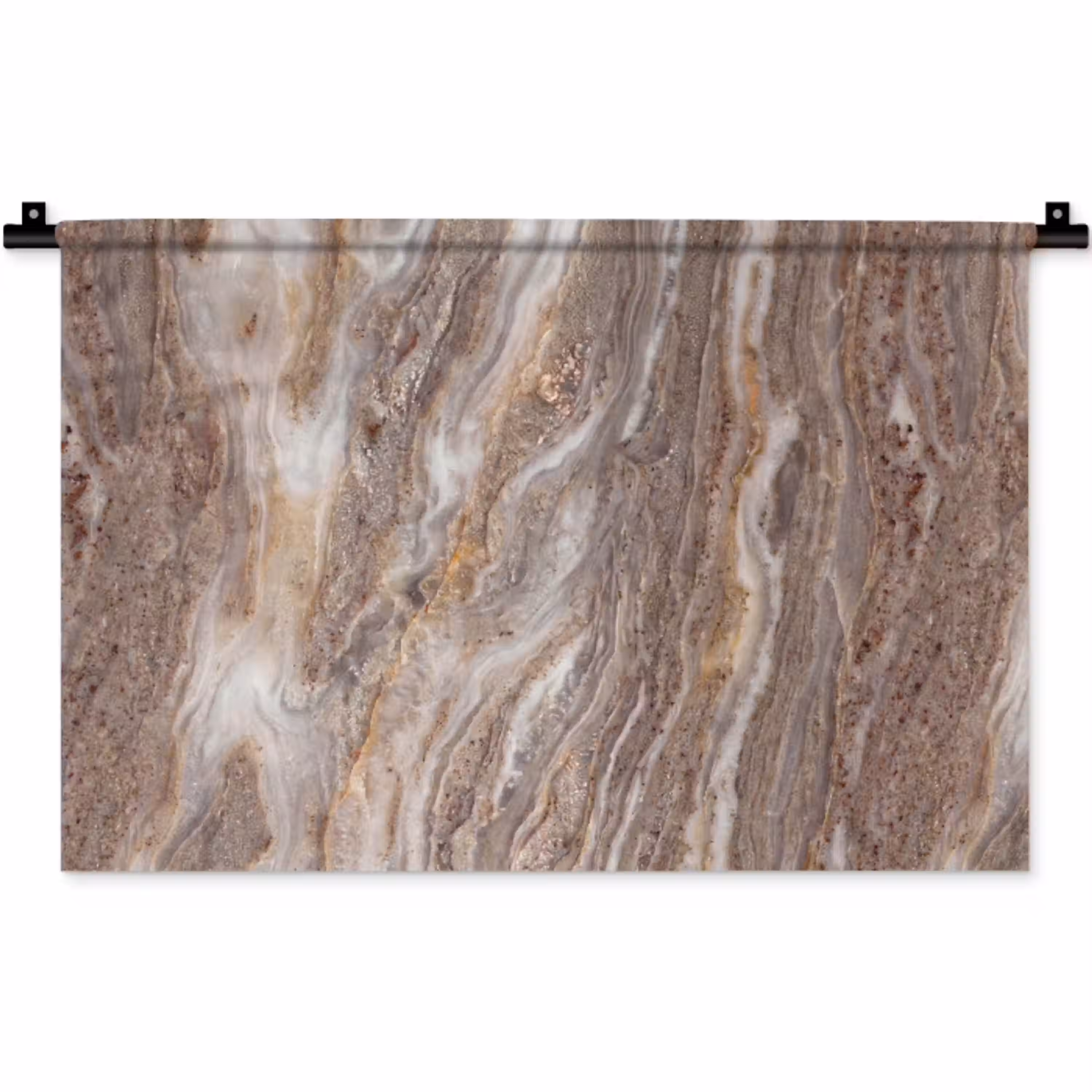 Textuur - Steen - Abstract - Beige Wandkleed katoen klein -zz3d