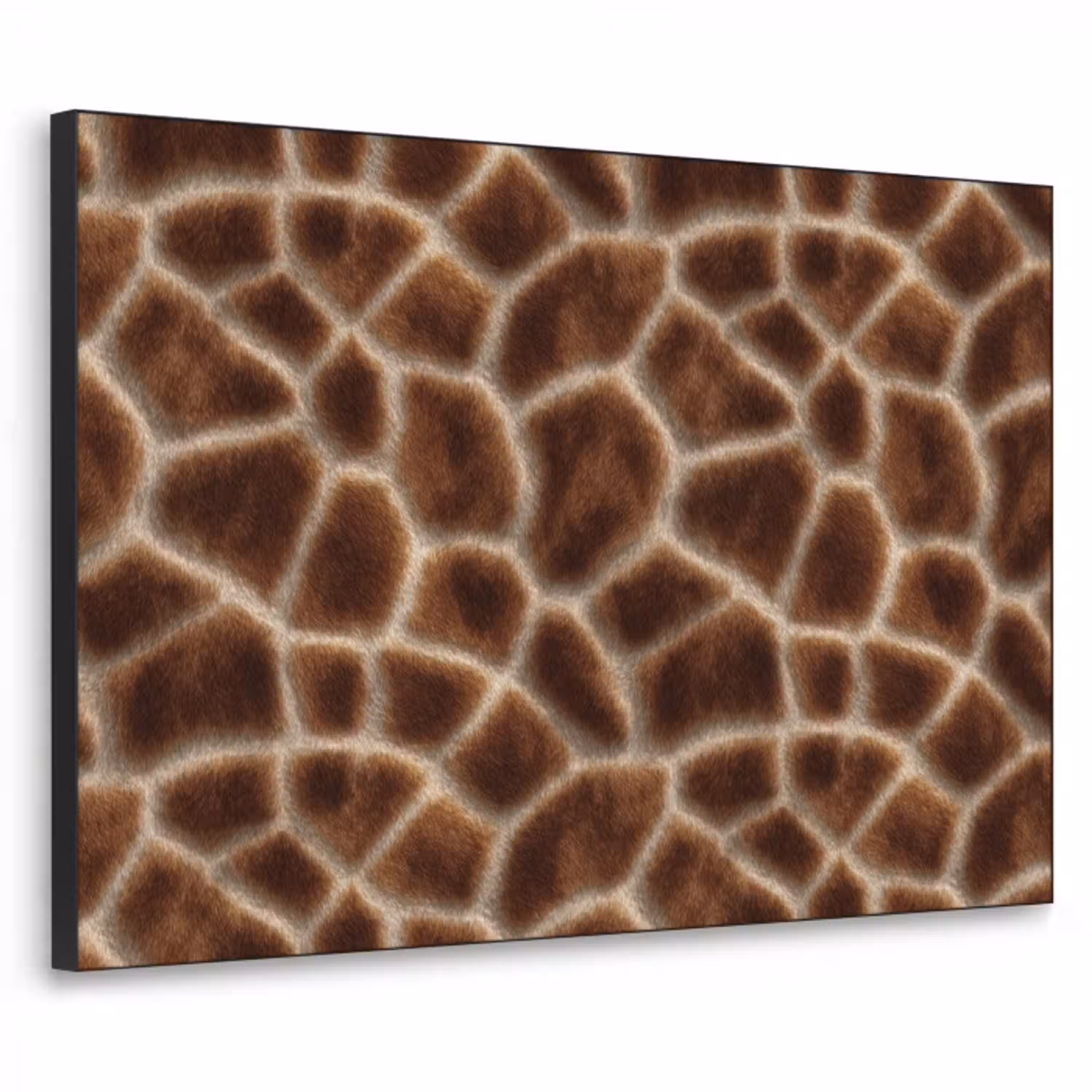 Giraf - Bruin - Vacht Textielframe zwart klein 947 -3d