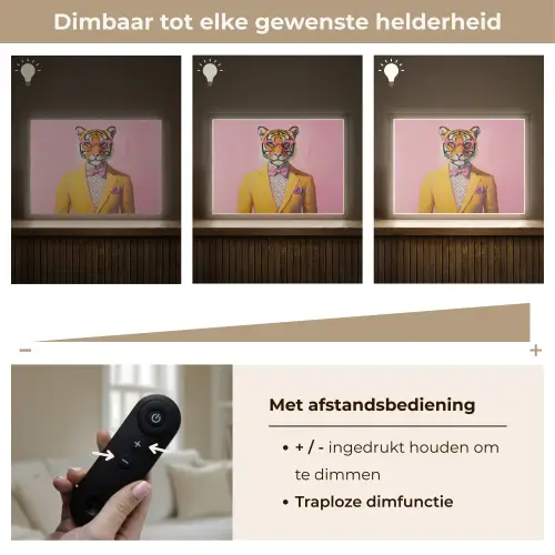 Tijger - Bril - Geel - Jasje Light Box met batterij (Wandlamp) middel -USP_dimbaarNL