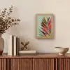 Tak - Bladeren - Kleurrijk - Schaduw Light Box met kabel (Tafellamp) klein -sfeer2