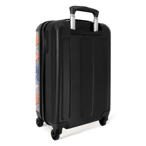 Blauwe schelpen patroon NBS - Handbagage koffer - Volwassenen Unisex middel -achterkant