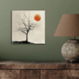 Boom - Zon - Modern - Landschap aluminium wit klein -sfeer2