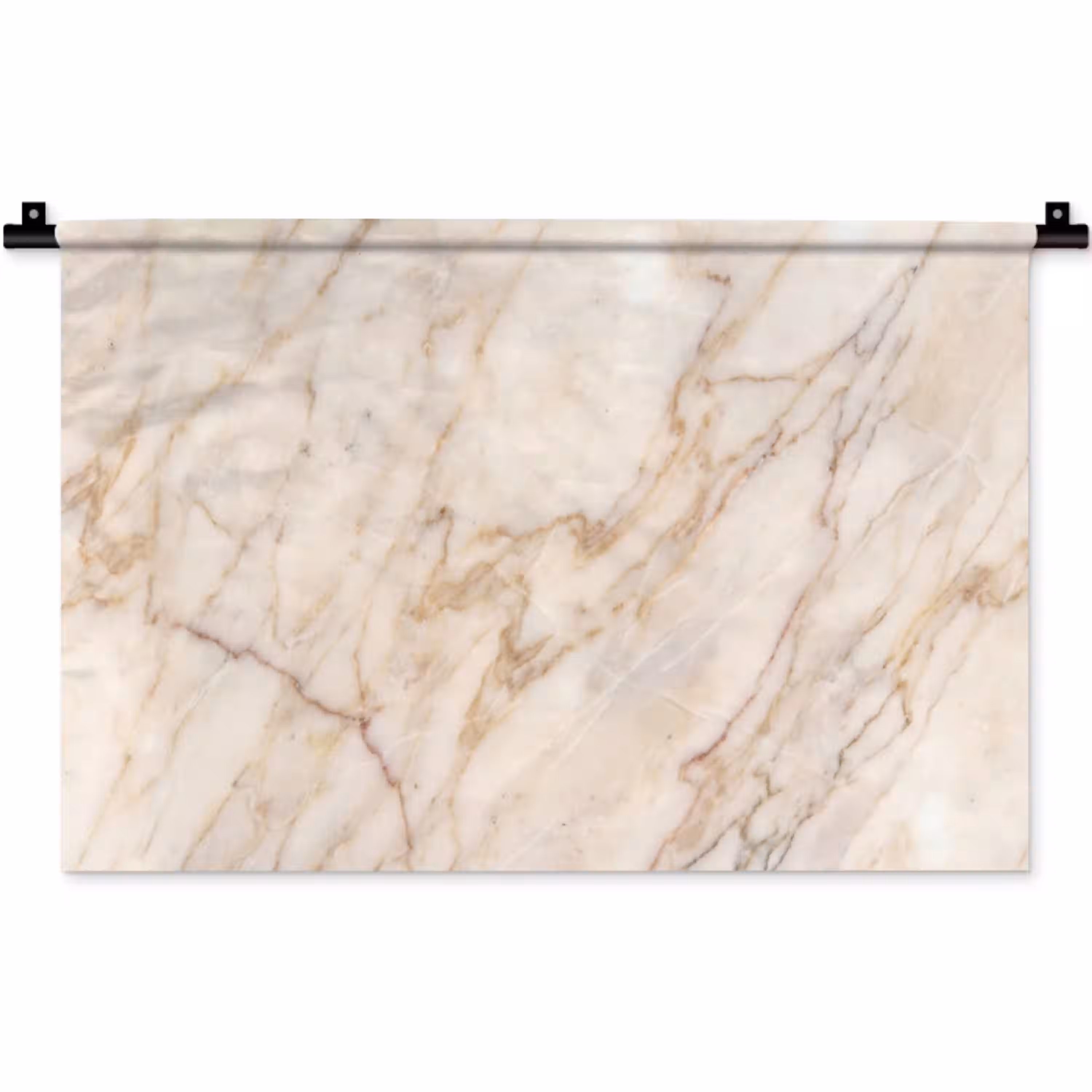 Marmer - Ader - Abstract - Wit - Goud Wandkleed katoen klein -zz3d