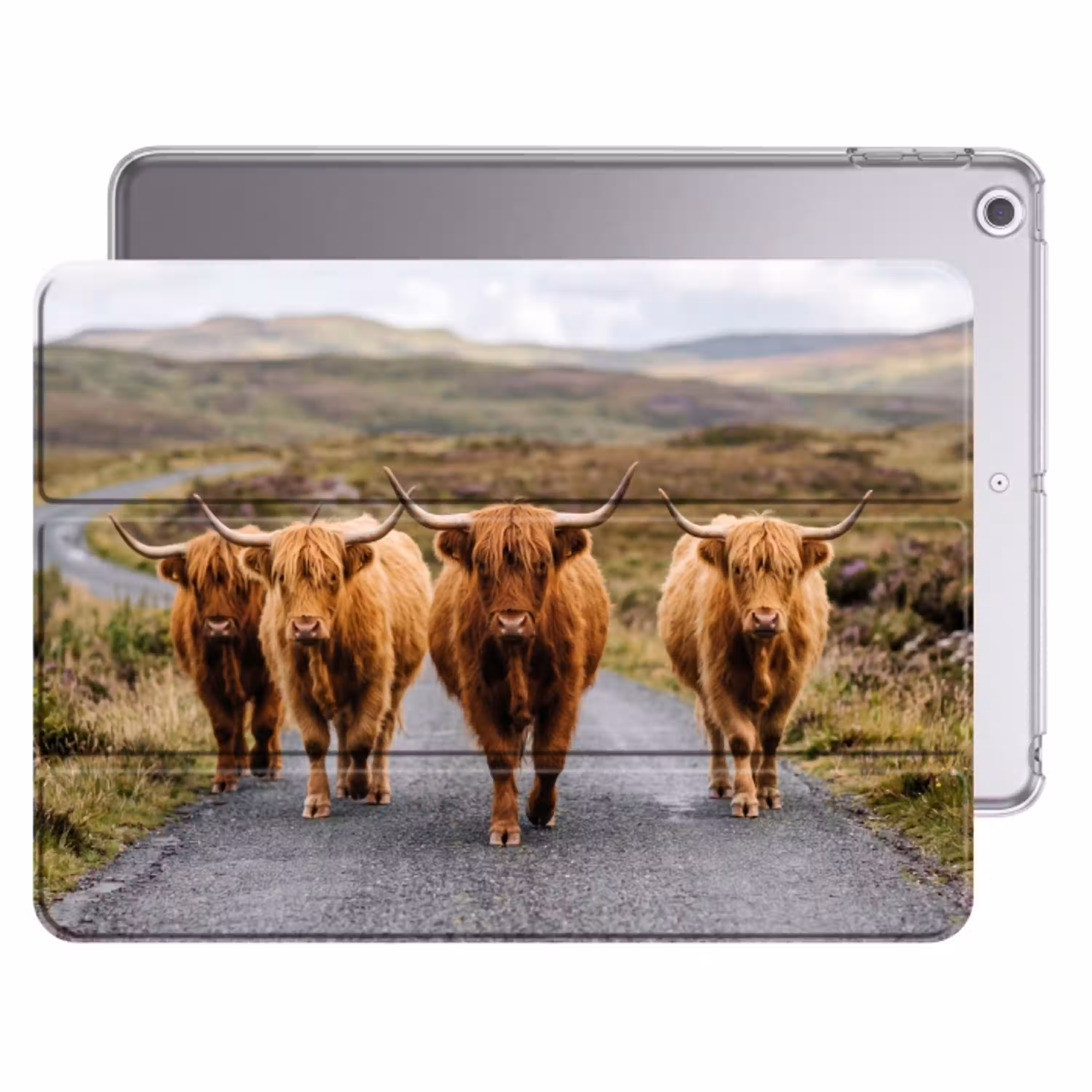 Schotse Hooglanders - Weg - Landschap - Kudde Apple iPad 2017 middel -threedimensional_3d_global