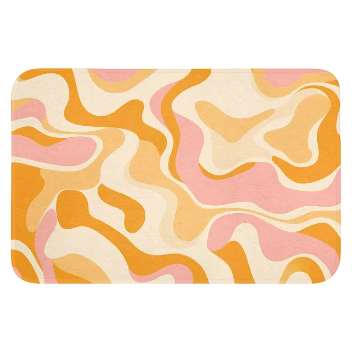Abstract - Golvend - Oranje WCmat klein -3d