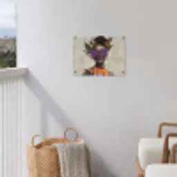 Vrouw - Zonnebril - Vlinder - Bloemen tuinposter los doek klein -sfeer8