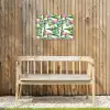 Bladeren - Flamingo - Bloemen - Jungle Tuinposter op houten frame 2 cm dik klein -sfeer4