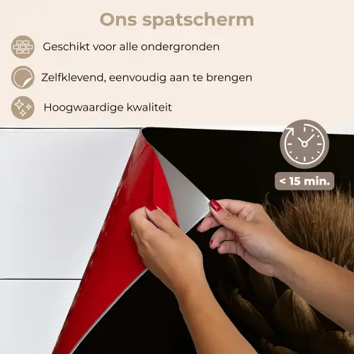 Donkerbruin - Bloem - Textuur - Artisjok keuken achterwand spatscherm klein -spatscherm_NL
