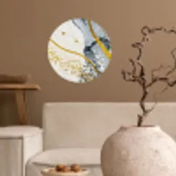 Abstract - Goud - Natuur - Kunst Wandcirkel behangsticker klein -sfeer1