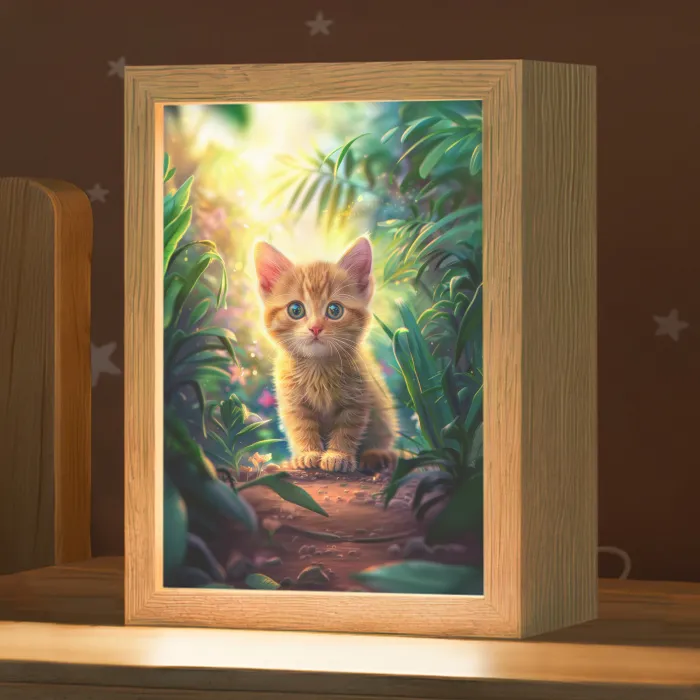 Kat - Huisdier - Natuur Light Box met kabel klein -zzz_3d_website
