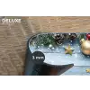 Kerstomlijsting - Sneeuw - Meerkleurig Placemat vinyl groot -closeup
