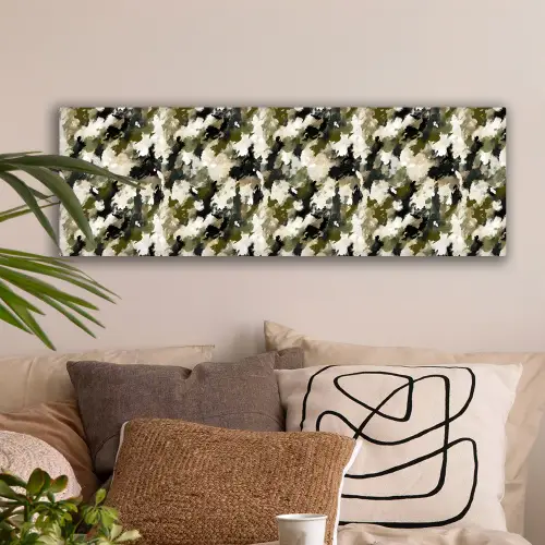 Donker - Groen - Camouflage - Schilderachtig canvas 2cm klein 828 -sfeer1