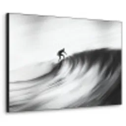 Surfer - Golf - Vervaagd - Zwart Textielframe - compleet frame klein -3d