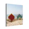 Strand - Huisjes - Kleurrijk - Duinen aluminium wit klein -3d