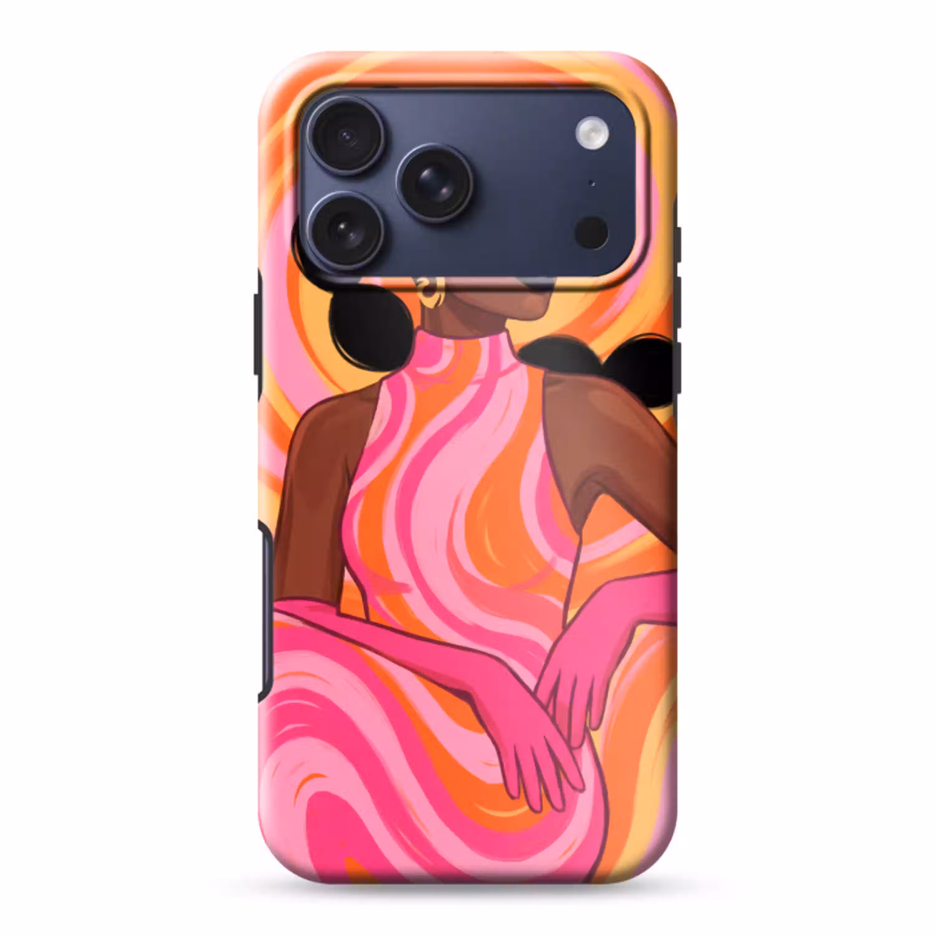 Vrouw - Portret - Kunst - Abstract - Roze Toughcase MagSafe Apple iPhone 17 Pro Max klein -3d
