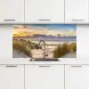 Strand - Duin - Gras - Zonsondergang - Zee keuken achterwand 2 middel -3d