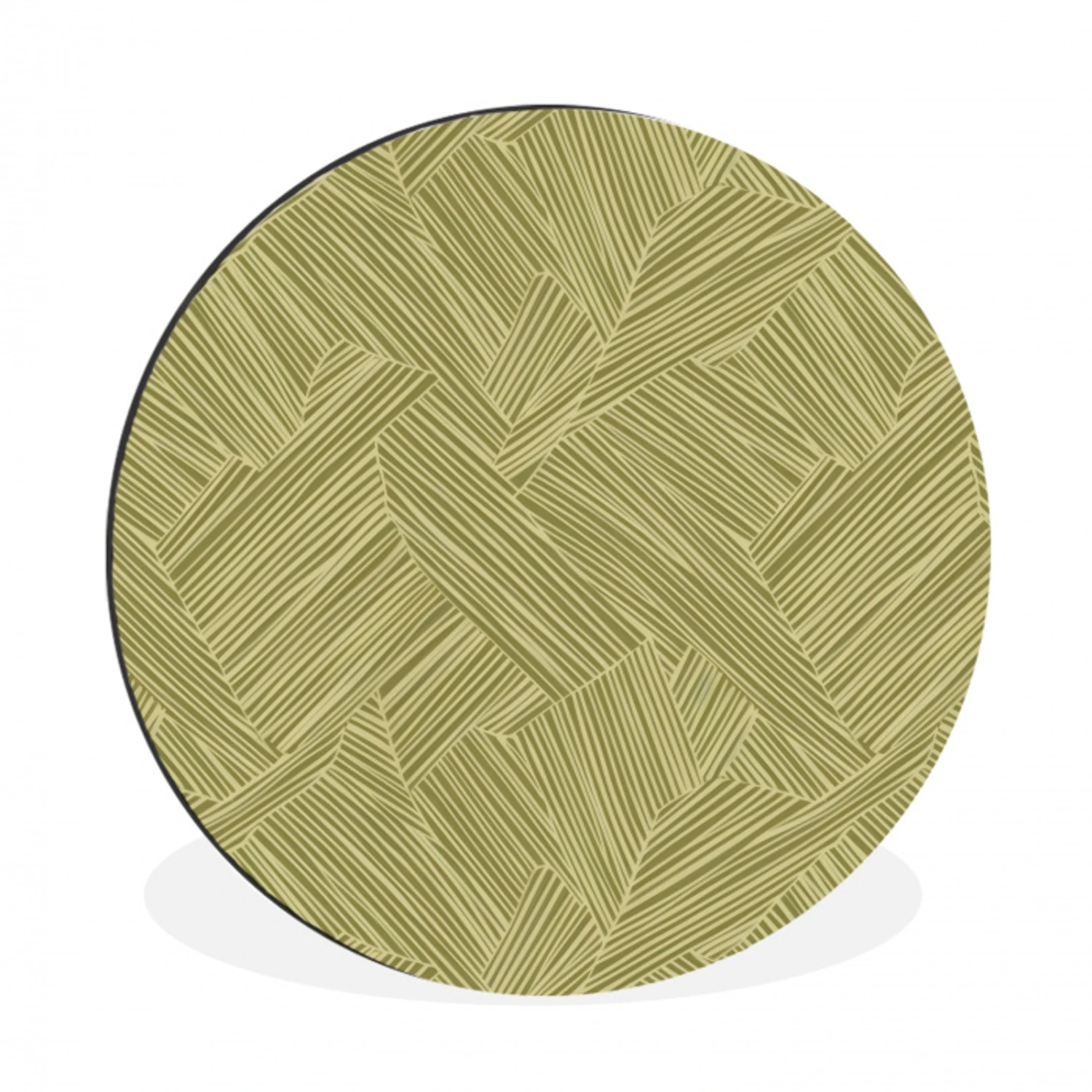 Abstract - Modern - Groen Wandcirkel aluminium klein 190 -3d