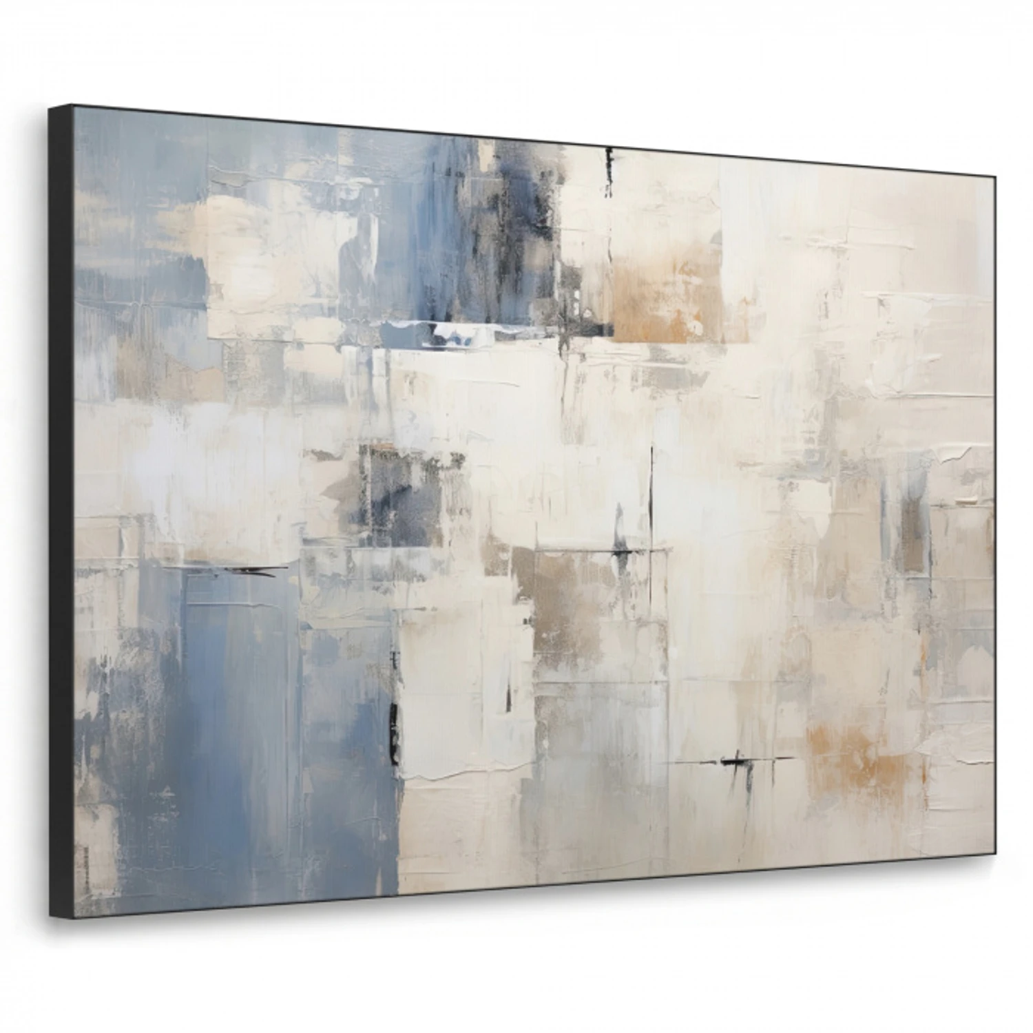 Aquarel - Abstract - Kunst Textielframe - compleet frame klein -3d