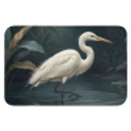 Reiger - Water - Natuur - Modern - Wit Badmat klein -3d