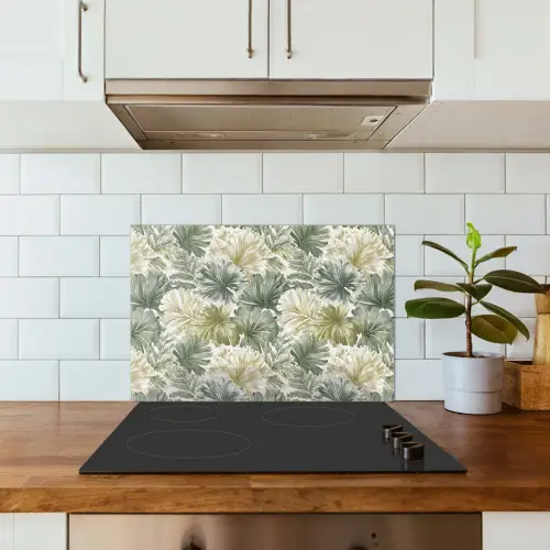Bladeren - Botanisch - Groen keuken achterwand spatscherm klein 900 -sfeer2
