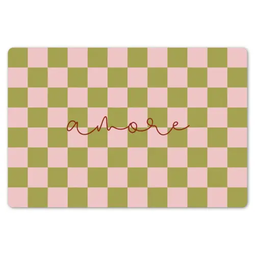 Patroon - Geblokt - Olijfgroen - Amore Placemat vinyl groot -zzsfeer1_Kitchenyeah-website