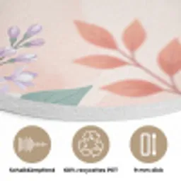 Kolibrie - Vliegen - Natuur - Illustratie - Kleurrijk Akoestische PET Vilt - Rond klein -closeup_DE