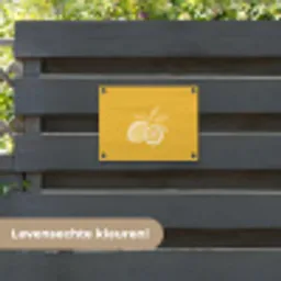 Citroenen - Illustratie - Minimalistisch - Geel tuinposter los doek klein -sfeer3