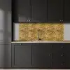 Metaal - Dynamisch - Goud keuken achterwand 2 middel 871 -sfeer1