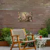 Haas - Stilleven - Bloemen Tuinposter op houten frame 2 cm dik klein -sfeer3
