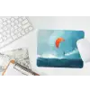 Kitesurfer - Oranje - Zee - Lucht muismat rubber klein -witbureau