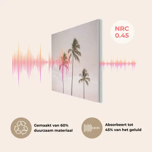 Palmbomen - Zonsondergang - Roze PET vilt klein -USP_NL