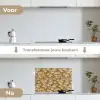 Ginkgo - Bladeren - Goud keuken achterwand spatscherm klein 900 -voor_na_NL