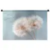 Paardenbloemen - Pluisjes - Wit Wandkleed katoen middel -zz3d