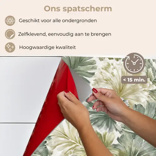 Bladeren - Botanisch - Groen keuken achterwand spatscherm klein 900 -spatscherm_NL