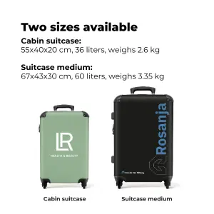 The two different sizes of the suitcase