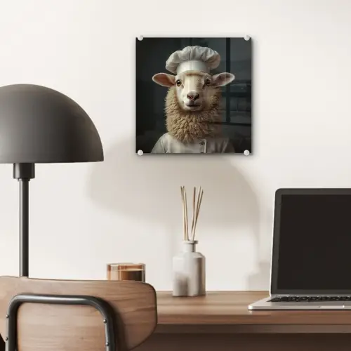 Schaap - Wol - Kok plexiglas 5mm klein -sfeer6