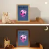 Voetbalvibes -  Verf - Roze - Blauw Light Box met kabel (Kinderlampje) klein -sfeer3_kind