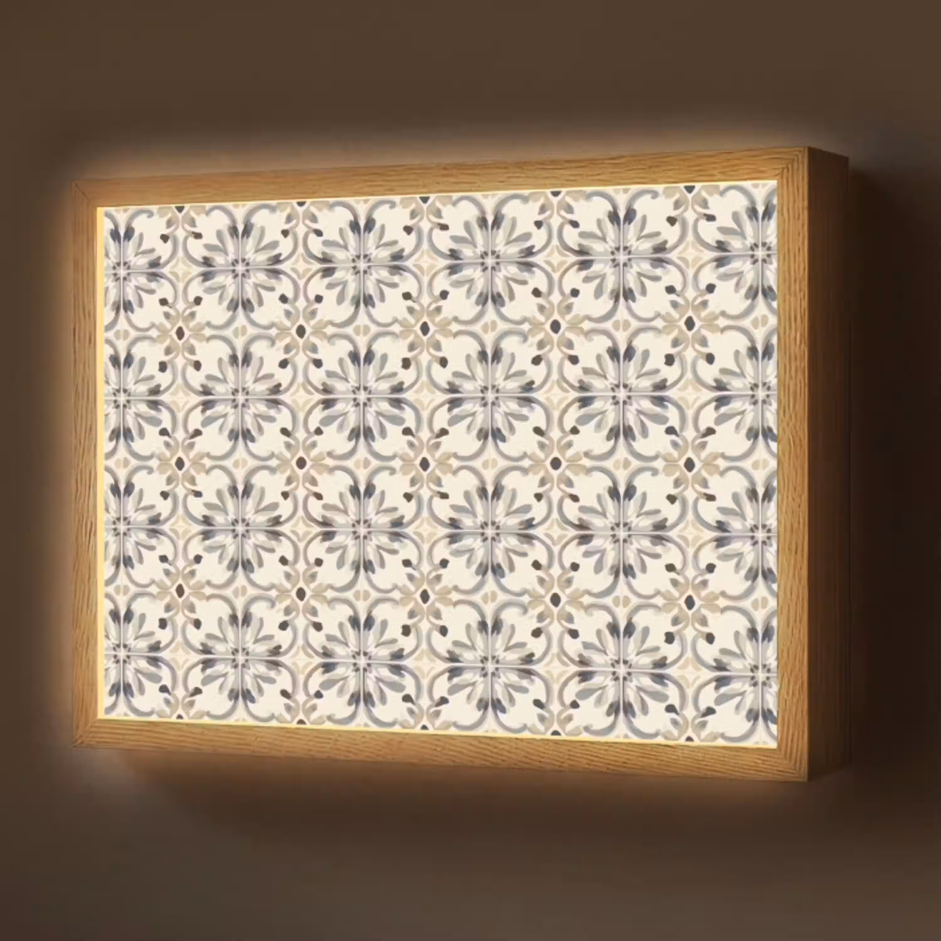 Floraal - Patroon - Kleurrijk Light Box met batterij (Wandlamp) middel 907 -z3d_website