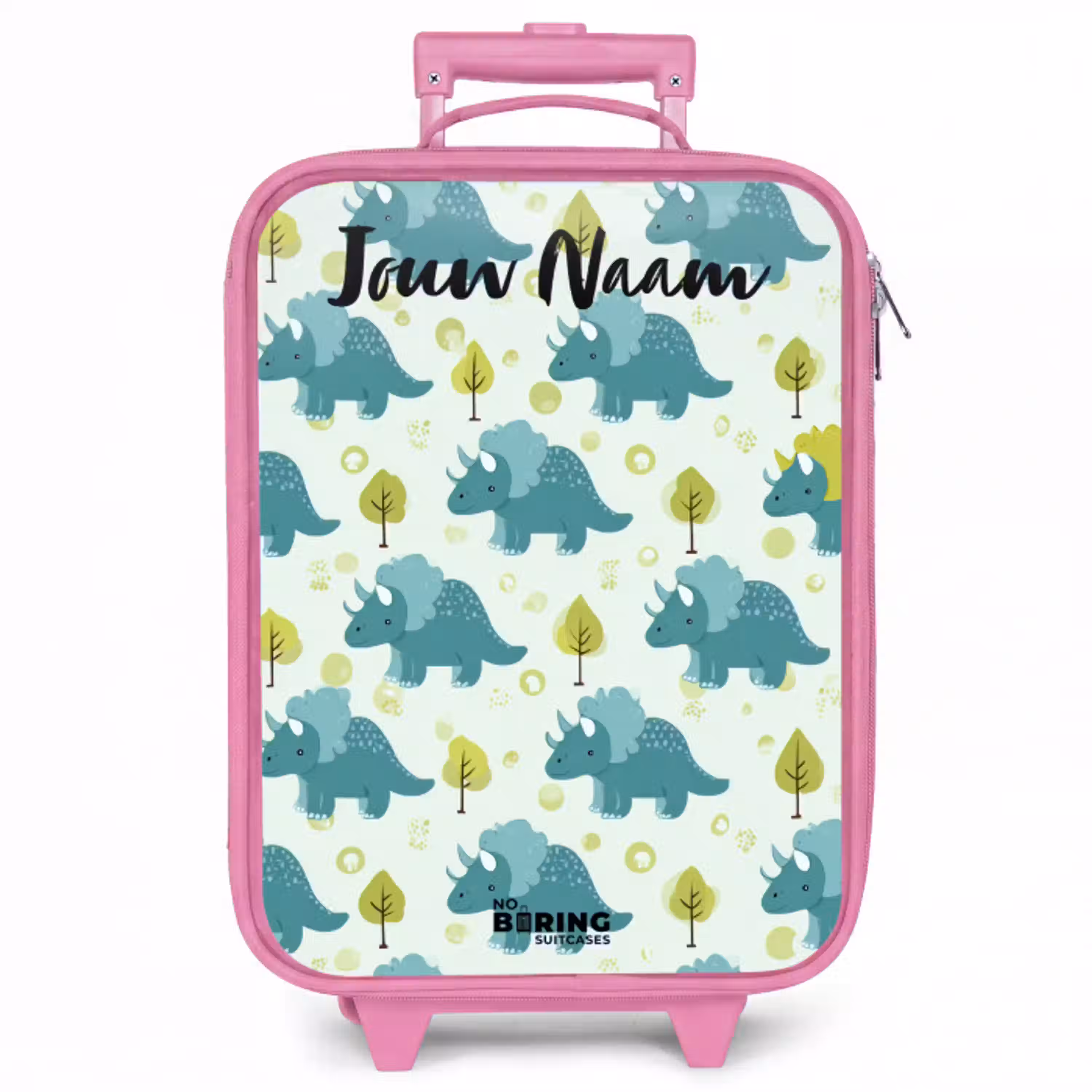 Dinos - Patroon - Natuur Kinderkoffer - Roze klein -zzz_website3d