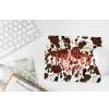 Koeienprint - Limited edition - Rood muismat rubber klein -witbureau