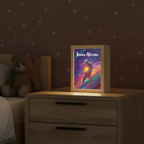 Crossmotor - Neonkleuren - Lijnen - Helm Light Box met kabel (Kinderlampje) klein -sfeer1_kind