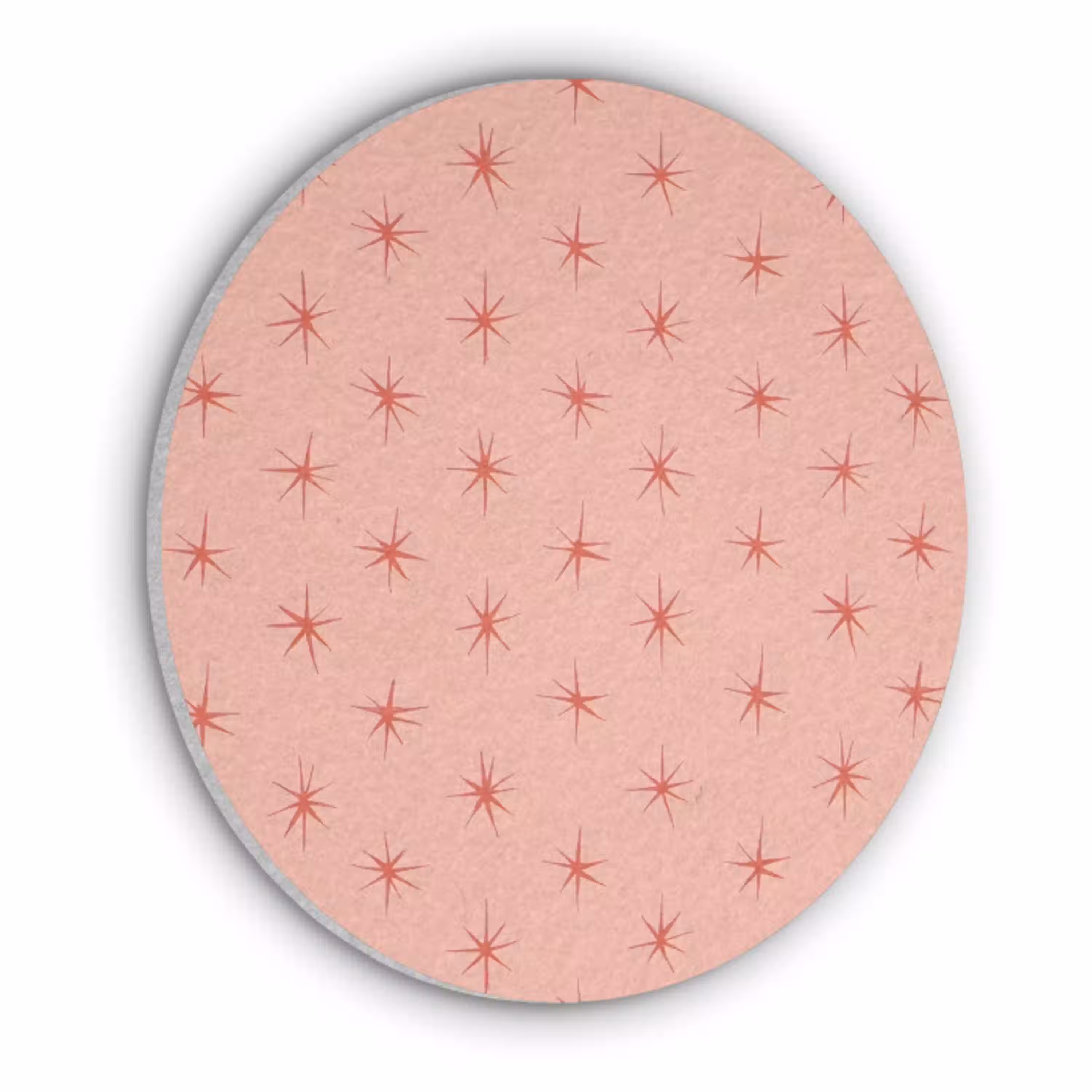 Sterretjes - Patroon - Oranje Akoestische PET Vilt - Rond klein 838 -3d