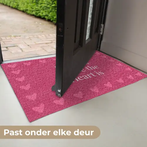 Home is where the heart is - Quote - Roze Deurmat klein -USP_NL
