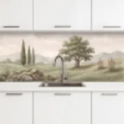 Heuvellandschap - Bomen - Natuur - Groen keuken achterwand 2 middel -3d