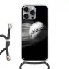 Honkbal - Wit - Vliegt Hoesje iPhone 16 Pro Max met koord klein -3d