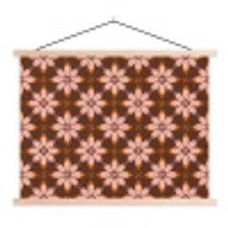 Klassiek - Retro - Bruin textielposter latten blank klein 122 -3d